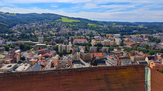 Výhled z hradní věže...