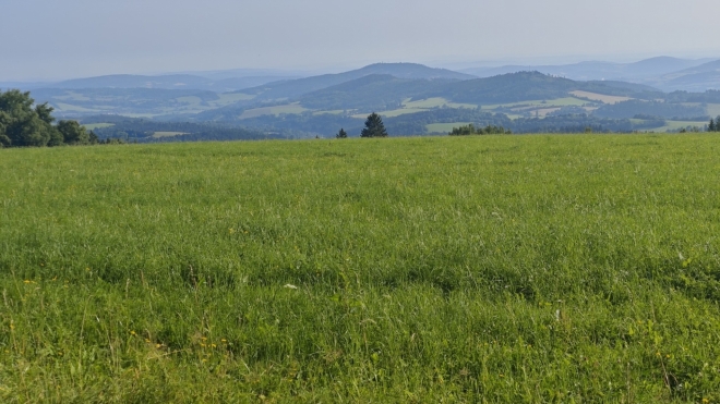 Rovina, výhled k Svatoboru...