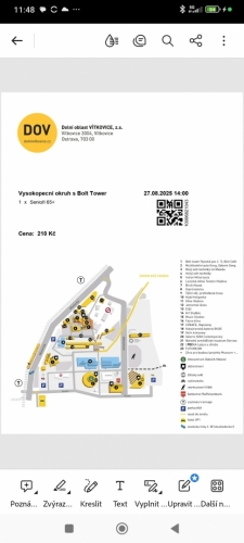 Přes internet kupují vstupenky na Bolt Tower, bohužel až na další den. To by nám zkomplikovalo naše plány, uvidíme ve Vítkovicích, jestli se s tím nedá něco dělat.